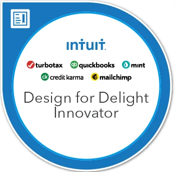Intuit Badges design for delight Innovator